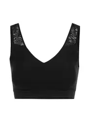 Chantelle Soft Stretch Lace-trimmed Bralette - Black - M/L M/L