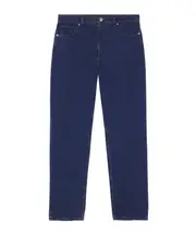 Maison Kitsuné Straight-Leg Logo Patch Jeans 33,34,29 stone-washed indigo