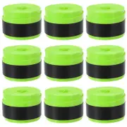 9 Pack Tennis Racket Grip Tape 43.3" Absorb Sweat Fluorescent Yellow