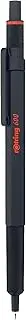 rOtring 600 Ballpoint Pen | Medium Point | Black Ink | Black Barrel with Non-Slip Knurled Grip | Refillable