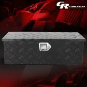 30" Aluminum Black Pickup Trailer Truck Bed Tool Box Storage w/ Side Handle+Key