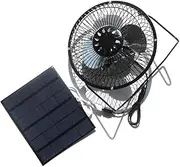 3.5W 6V Solar Panel Powered 6 Inch Fan for Camping Caravan Yacht Greenhouse Dog House Chicken House Ventilator
