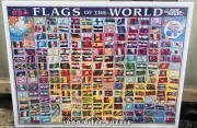 White Mountain Puzzle Flags Of The World 1000 Piece Puzzle Made In USA NEW