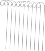 Abaodam 10pcs Metal Garden Shepherds Hooks for Plant Labels Sign Stakes and Hangers Effortless Setup for Outdoor Decorations and Garden Ornaments