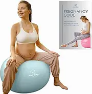 ProBody Pilates Birthing Ball - Pregnancy Ball Exercise for Labor with Book, Yoga Ball for Pregnancy Targeting Prenatal and Postnatal Exercise, Birth Ball for Pregnancy