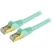 StarTech C6ASPAT6AQ Cat6a Shielded Patch Cable - 6 ft. - Aqua