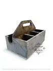 Rustic Wooden Cutlery & Utensil Caddy – 6-Compartment Kitchen & Dining Table