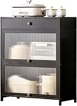 Kitchen Storage Cabinets, Floor-Standing Multi-Layer Cupboard Bamboo Pantry Storage Cabinet for Living Room Office Restaurant,A,70 * 32 * 84cm