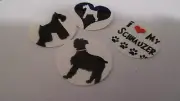 Pre Cut One Inch Bottle Cap Images I love my Schnauzer #2 Free Ship