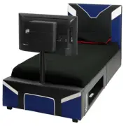 X Rocker Cerberus Junior Single Esports Gaming Bed Frame w/ Adjustable TV Mount