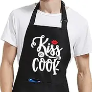 Jpayxese Funny Aprons for Men with Pockets, Adjustable Mens Apron for Grilling Cooking BBQ, Gifts for Fathers Day Christmas