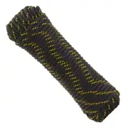 3/8" x 100FT Black Braid Dock Line Mooring Rope for Boat Dock, Climbing