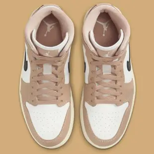 【NIKE 耐吉】休閒鞋 AIR JORDAN 1 MID DESERT W 沙色黑勾 女鞋 BQ6472-103