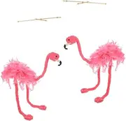BRIGHTFUFU Flamingo Marionette Puppet Show Pull String Plush Animal Marionette Puppet Set Creative