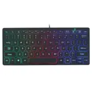 Ultra Thin Corded Keyboard 78keys Mini Keypad Colorful LED Backlight Character