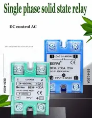 SSR-10~100DA Solid State Relays DC-AC Single Phase Mute Contactless Blue/Green