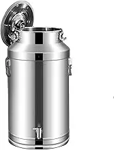 304 Stainless Steel Transport Container, Sealed Food Canisters,Cereal Can,Wine Pail Spigot and Sealed Lid Metal Bucket Oil Storage Barrel Water Jug for Liquid Storage and Transport(20L)