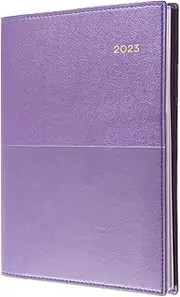 Collins Vanessa Week To View 2023 Diary, Size A4, Purple