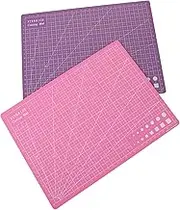 2Pcs Double Sided Cutting Mats Non Skid Handcrafts Mat for DIY Projects Safe Durable Lightweight Design for Artists Hobbyists for Quilting Engraving