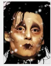 Edward Scissorhands Portrait Movie Poster Giclee Print 18x24 Tim Burton Mondo
