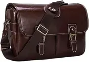Medium PU Leather Camera Bag Camera Case SLR DSLR Shoulder Messenger Bag Insert Fit for Nikon Fit for Sony Fit for Fuji Fit for PENTAX Fit for Leica 115(Medium Coffee)