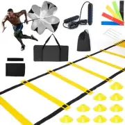 Speed Ladder Agility Ladder, Football Training Equipment Set-20feet 12 Rungs ...