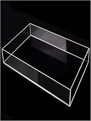 Acrylic Props Shooting Tray, Acrylic Shallow Sink for Photography Aquarium Shatterproof Transparent Multi-Purpose Shooting Prop Multiple Sizes(40x40x5cm/16x16x2in)
