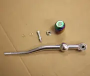 ALUMINUM DUAL BEND SHORT THROW SHIFTER+ NEO CHROME KNOB EK EM EM1 EK4 EK9 SI DC2