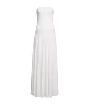 Alaïa Fluid Bustier Maxi Dress FR36 white