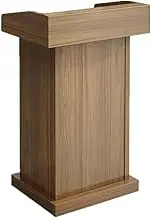 Wooden Podium Lectern Stand with Wide Reading Surface Vertical Portable Church Pulpits Weight 25kg Podium Stand 60x50x110cm