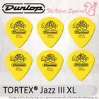 6x TORTEX® JAZZ III XL Yellow 0.73mm 498-073 Genuine Jim Dunlop Guitar Pick