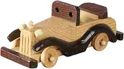 Vintage Car Model Wooden Ornament Sculpture Desk Figure Miniature Automobile Collectible Vehicle Figurine for Son Lovers Him, Style C