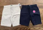 NWT Girls Size 7-8 Navy Khaki School Uniform Shorts Old Navy TCP