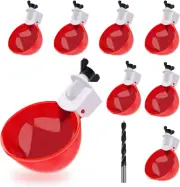 Professional Chicken Waterer Cups, 8 Packs Large Chicken Water Feeder, Tee
