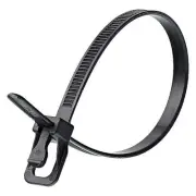 Retyz Releasable Tie,UV Black,Nylon,PK100 EVT-S14BK-TA Retyz EVT-S14BK-TA