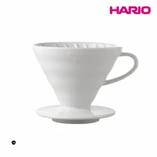 【HARIO】純白系列 V60 簡約磁石手搖磨豆機-白色 + V60白色02磁石濾杯(手沖咖啡 簡約)