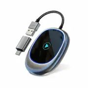 Wireless Carplay Adapter Android Auto Wireless Smart USB Dongle Mini 2in1 Connect Adapter for All Wired Carplay Cars