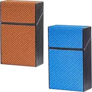 [Lorxilar] 2 Pack Cigarette Case Holder Plastic for Men Women Portable Cigarette Case for 20 Cigarettes,One Size,A