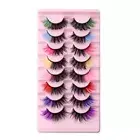 8 Pair Colored Lashes Natural False Lashes Faux Lashes Colored Lash