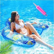 YELINTIAN Inflatable Pool Floats Adult, 1Pack Inflatable Floaties Lounger, Water Hammock,Floaties for Adults Swimming Pool Party Summer Water Fun