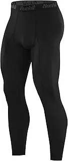 [Runhit] Men s Compression Pants Running Tights Workout Leggings Athletic Base Layer Pants for Sports Yoga Basketball Black XL