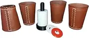 Schockbesteck Schocken Game Set with 4 Dice Cups and 12 Dice Meierbesteck