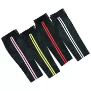 Kick Boxing Satin Trousers Black / 2 Stripes Pants Bottoms Training Adults Kids