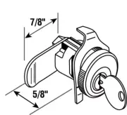Prime-Line S4133 Brushed Nickel Steel Counter Clockwise Mailbox Lock 4.9 H in.