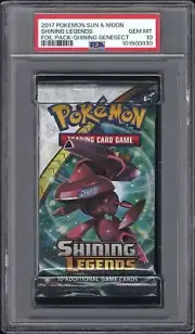 2017 POKEMON SUN & MOON SHINING LEGENDS SEALED FOIL PACK GENESE PSA 10 GEM MINT!