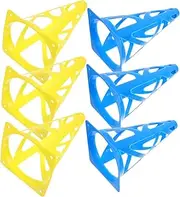 WOONEKY 6Pcs Agility Training Cones Durable Windproof Soccer Markers for Sports Training Plastic Obstacles for Games Skill Development