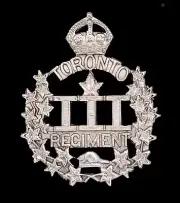 3rd Canadian Toronto Battalion Expeditionary Force Cap Badge Hallmarked Silver