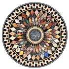 Multicolor Stone Dining Table Top Round Marble Restaurant Table with Royal Look