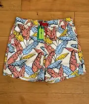 Coast Clothing Co Mens Tropical Leaf Swim Shorts Medium Bathers Beach Boardies
