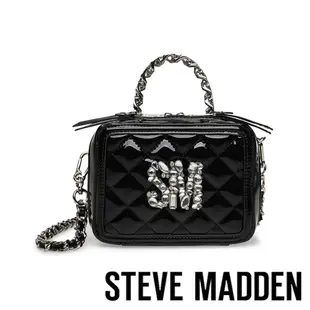 STEVE MADDEN-BLOVING 菱格紋相機鍊條包-黑色